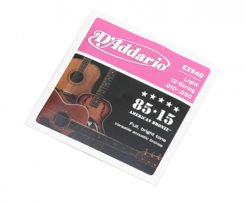 D′Addario EZ 940 12s acoustic guitar strings 10-49