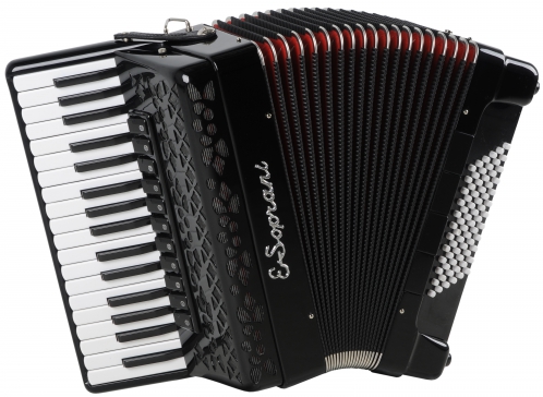 E.Soprani 744 KK F 34/4/11 72/4/4 Musette accordion (black)