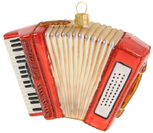 Zebra Music accordion Christmas ornament