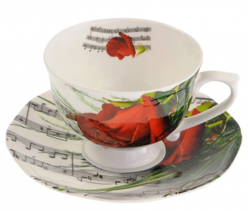 Zebra Music 250ml porcelain cup with a note motive