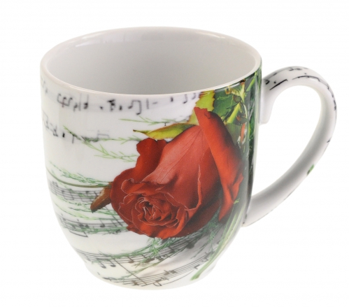 Zebra Music porcelain mug with infuser, music notes
