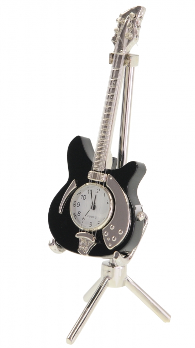 Zebra Music guitar miniature, with watch
