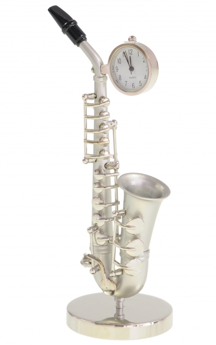 Zebra Music saxophone miniature, with watch 