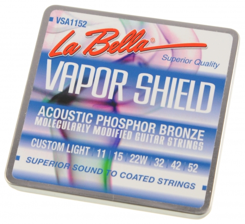 La Bella VSA1152 Vapor Shield Acoustic Guitar Strings (11-52)