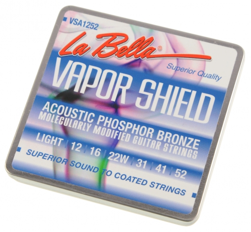 La Bella VSA1252 Vapor Shield Acoustic Guitar Strings (12-52)