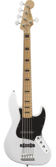 Fender Squier Vintage Modified Jazz Bass V Olympic White bass guitar