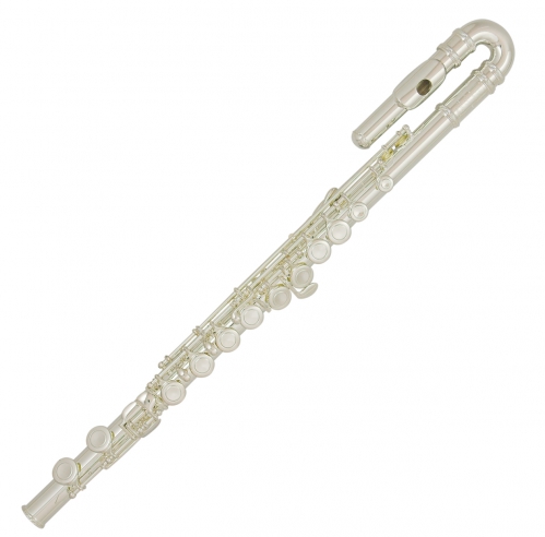 Trevor James 3041-CDEW flute with case + curved headjoint (covered keys, offset G, E-mechanism)