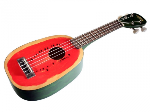 Kala Mahogany Watermelon soprano ukulele with gigbag