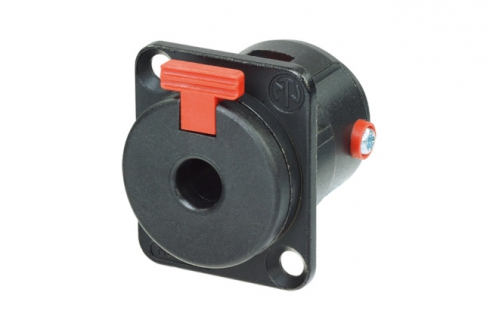 Neutrik NJ3FP6C-B Locking 1/4″ phone jack, D-size shell, black metal housing and gold contacts