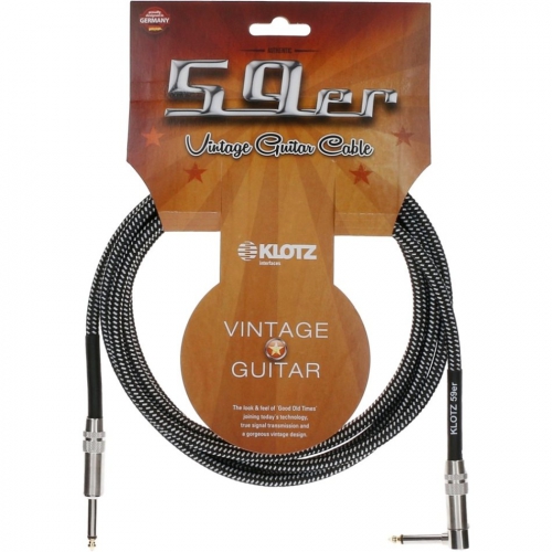 Klotz Vintage 59er instrument cable jack straight - jack angled, 4,5m