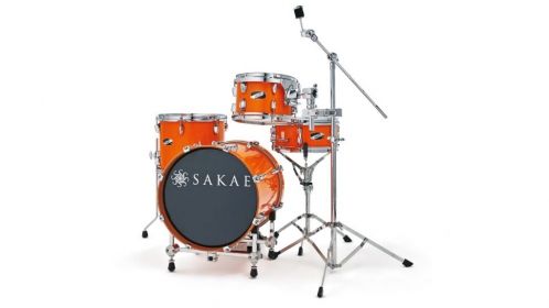 Sakae PAC-D Orange drum set with hardware