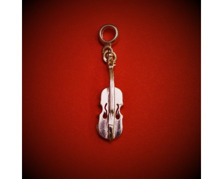 Zebra Music silver pendant, violin motive   