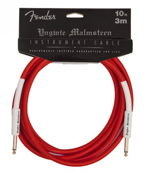 Fender YJM Yngwie Malmsteen Red insrument cable, 3m 