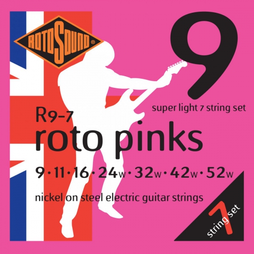 Rotosound R-9-7 Roto Pinks electric guitar strings 9-52