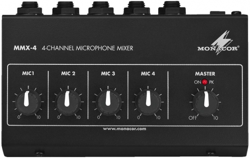 Monacor MMX-4 miniature microphone mixer