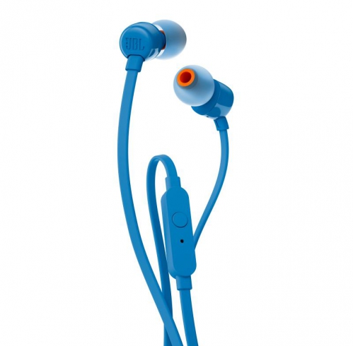 JBL T110 earphones, blue