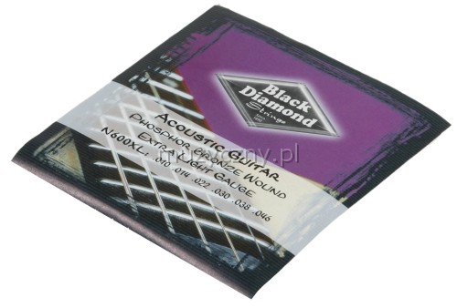 Black Diamond N-600XL acoustic guitar strings 10-46