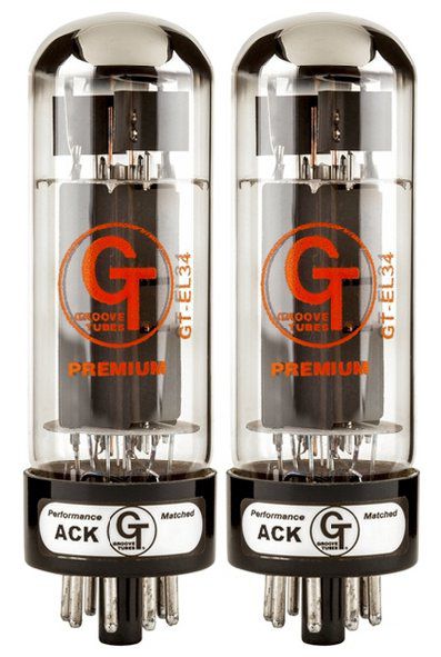 Groove Tubes EL34-R Medium Duet tubes (2 matched pieces)