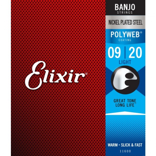 Elixir 11600 Light 09-20 PW banjo strings