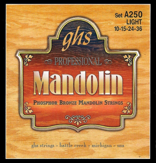 GHS Professional - Mandolin String Set, Loop End, Phosphor Bronze, Light, .010-.036