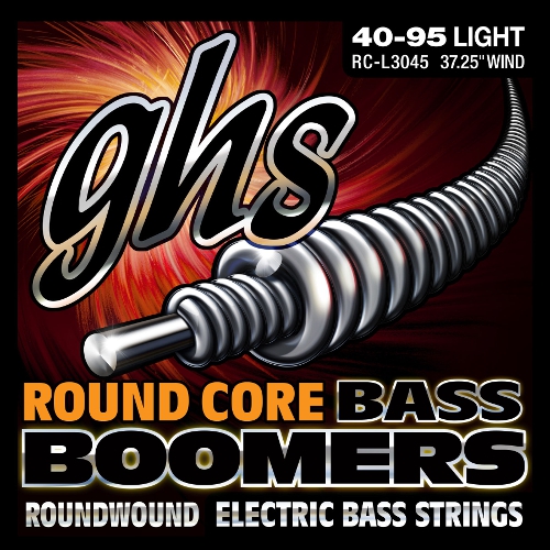 GHS Round Core Bass Boomers - Bass String Set, 4-String, Heavy, .040-.095