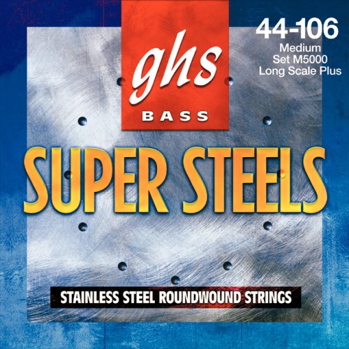 GHS Super Steels - Bass String Set, 4-String, Medium, .044-.106