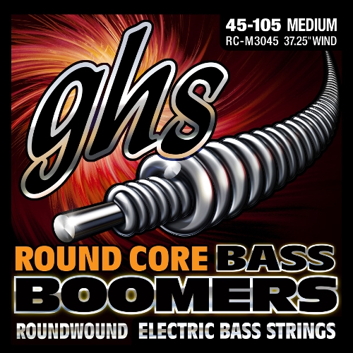 GHS Round Core Bass Boomers - Bass String Set, 4-String, Medium, .045-.105
