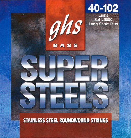GHS Super Steels - Bass String Set, 4-String, Light, .040-.102