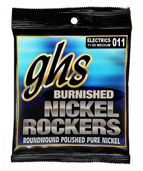 GHS Burnished Nickel Rockers - Electric Guitar String Set, Medium, .011-.050