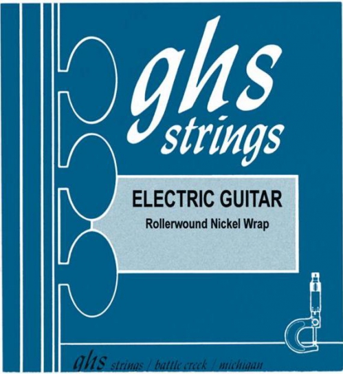 GHS NICKEL ROCKERS - Electric Guitar String Set, Medium Light, .012-.054, Rollerwound, wound G-String