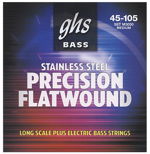 GHS Precision Flatwound - Bass String Set, 4-String, Medium, .045-.105