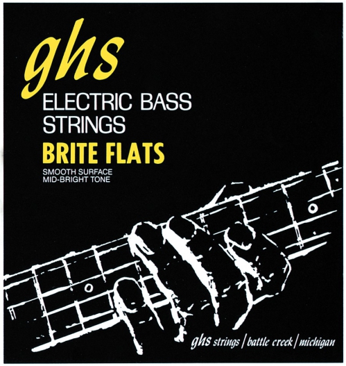 GHS Brite Flats - Bass String Set, 4-String, Medium, .049-.108