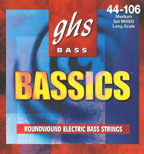 GHS Bassics - Bass String Set, 4-String, Medium, .044-.106