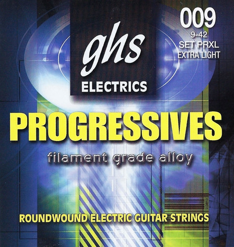 GHS PROGRESSIVES - Electric Guitar String Set, Extra Light, .009-.042