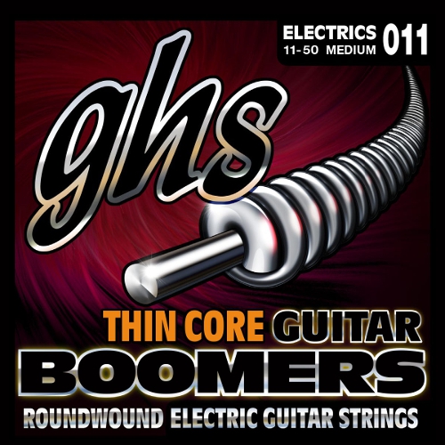 GHS Thin Core Guitar Boomers - Electric Guitar String Set, Medium, .010-.050