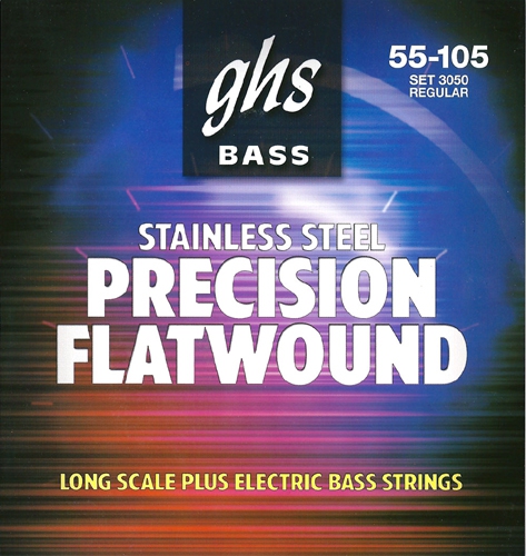 GHS Precision Flatwound - Bass String Set, 4-String, Regular, .055-.105