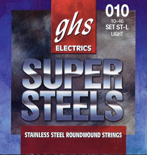 GHS SUPER STEELS - Electric Guitar String Set, Light, .010-.046