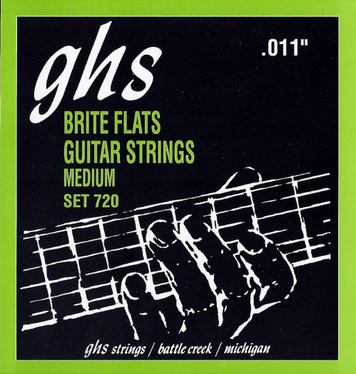 GHS Brite Flats - Electric Guitar String Set, Medium, .011-.050