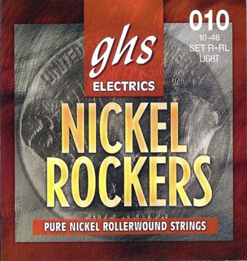 GHS NICKEL ROCKERS - Electric Guitar String Set, Light, .010-.046, Rollerwound