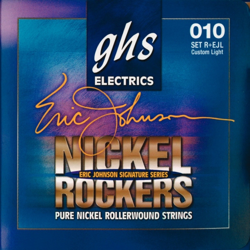 GHS NICKEL ROCKERS - Electric Guitar String Set, Custom Light, .010-.050, Rollerwound