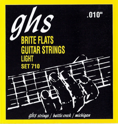 GHS Brite Flats - Electric Guitar String Set, Light, .010-.046