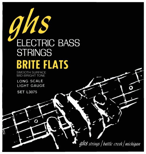 GHS Brite Flats - Bass String Set, 4-String, Light, .045-.098