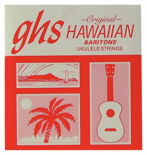 GHS Ukulele Nylon Tie-Ends - Ukulele String Set - Baritone, Black Nylon