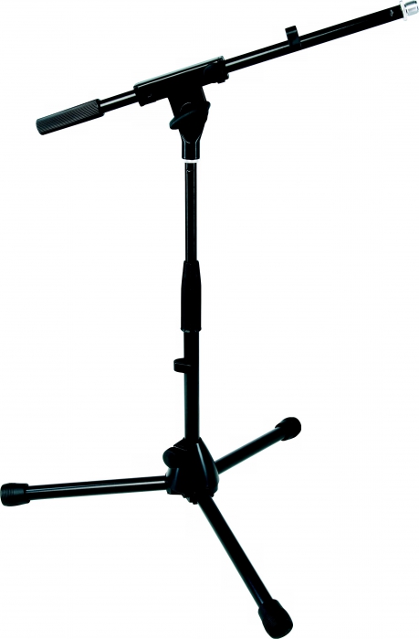 RockStand Microphone Stand,  70 cm, Solid Tri-Pod with Boom and Cable Clips, Black