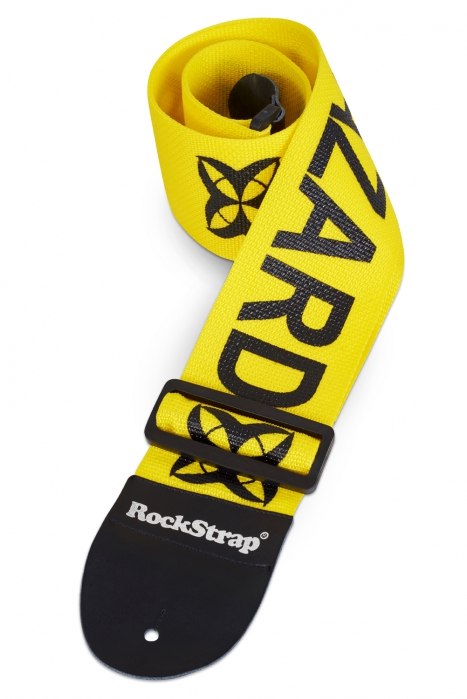 RockStrap Bass Strap - Biohazard - Nylon, yellow, 80 mm wide