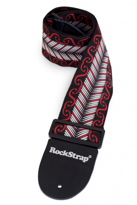 RockStrap Bass Strap - Fern - Nylon, black, 50 mm wide