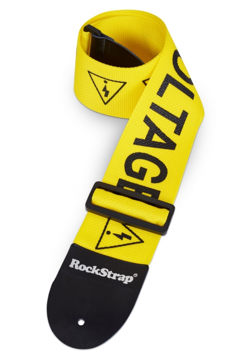 RockStrap Bass Strap - High Voltage - Nylon, yellow, 80 mm wide