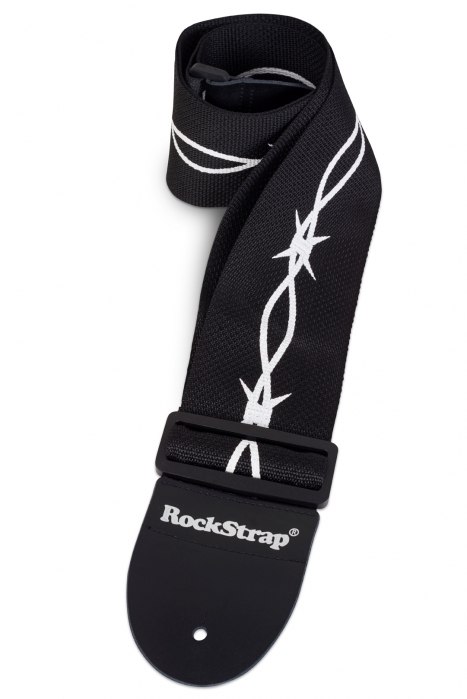 RockStrap Bass Strap - Barbed Wire - Nylon, black, 50 mm wide