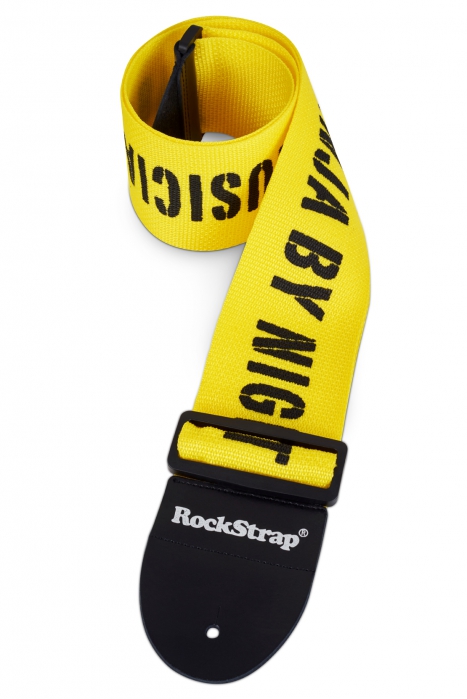 RockStrap Bass Strap - Musician by Day, Ninja by Night - Nylon, yellow, 80 mm wide