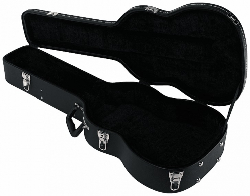 RockCase Standard Hardshell Case - Mini Acoustic Guitar curved shape, black Tolex